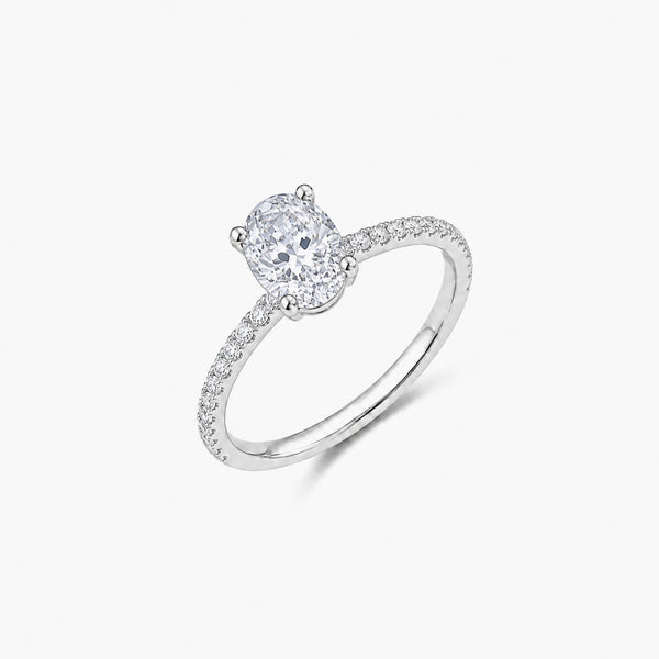 Forever Oval Pavé Diamond Ring
