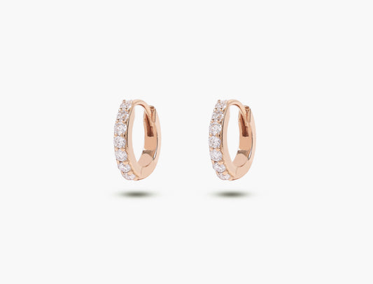 Mini Diamond Hoop Earrings