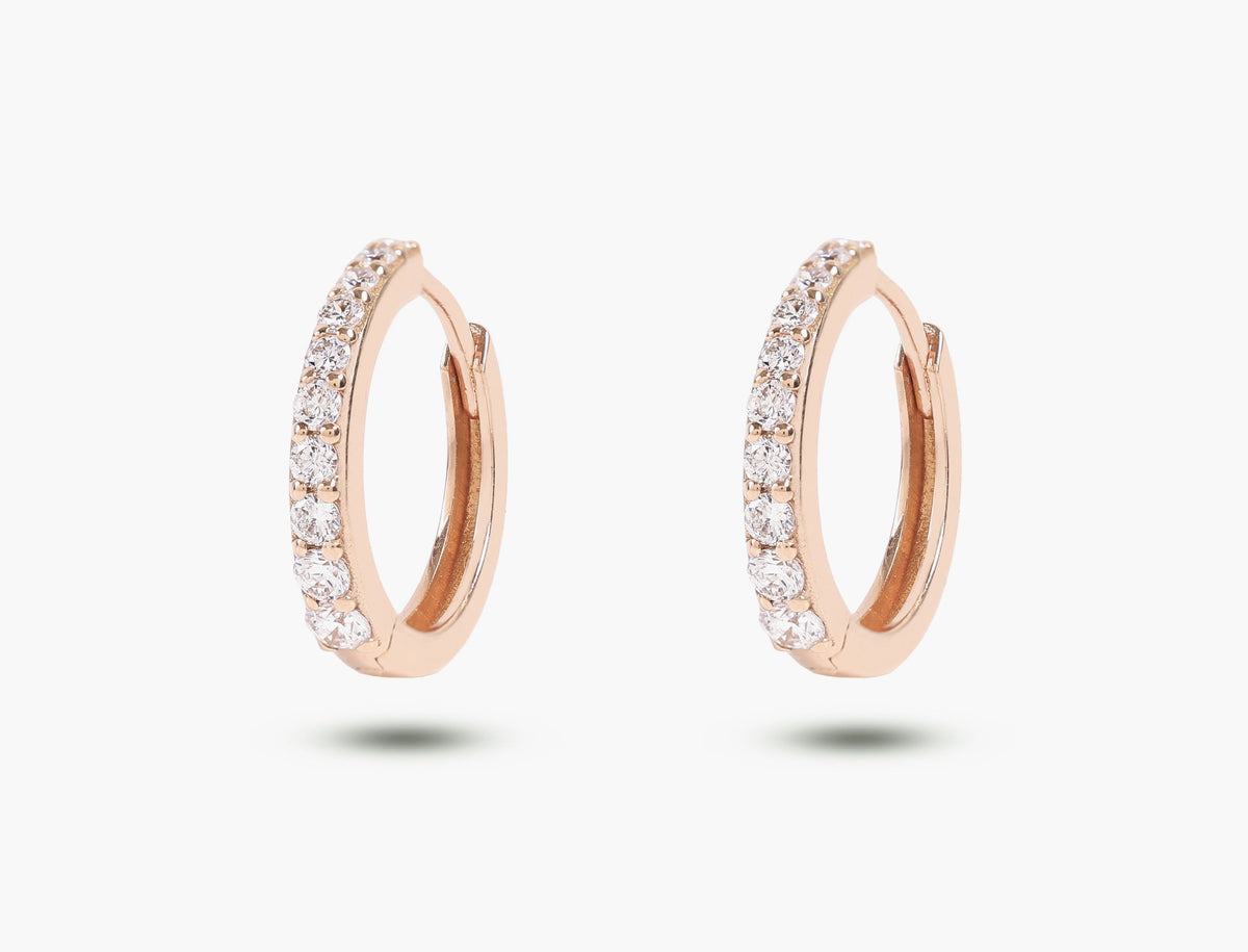 Large Diamond Hoop Earrings