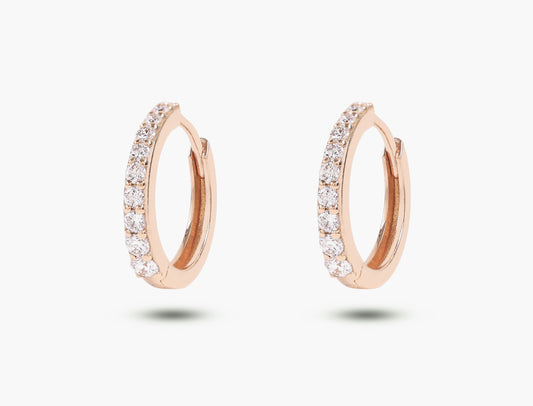 Large Diamond Hoop Earrings
