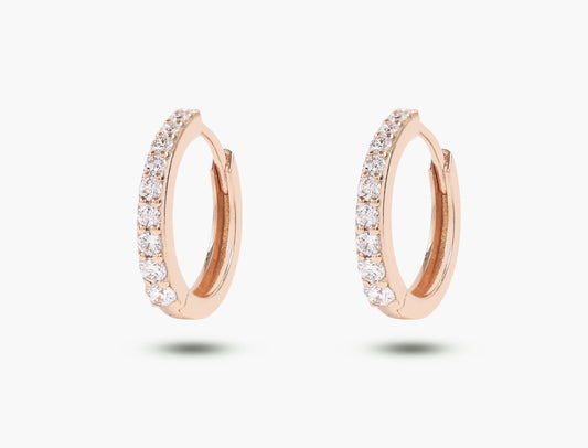 Medium Diamond Hoop Earrings