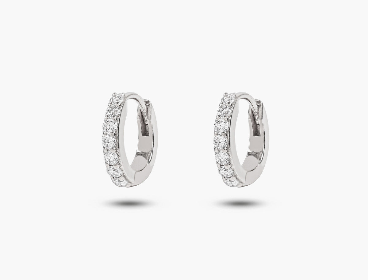 Mini Diamond Hoop Earrings