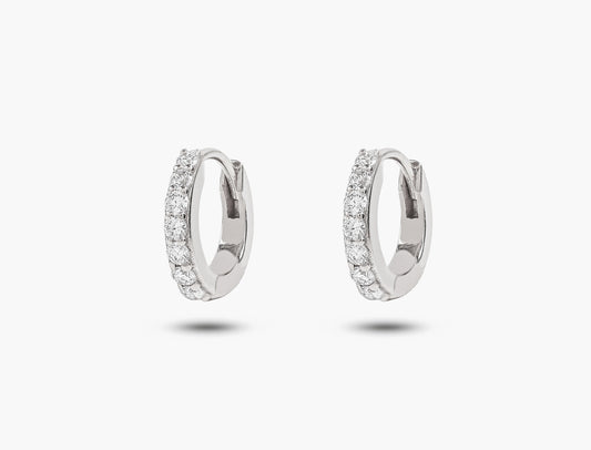 Mini Diamond Hoop Earrings