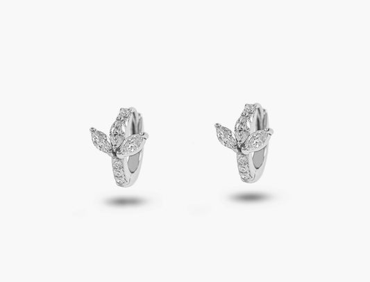 Blossom Huggie Diamond Earrings