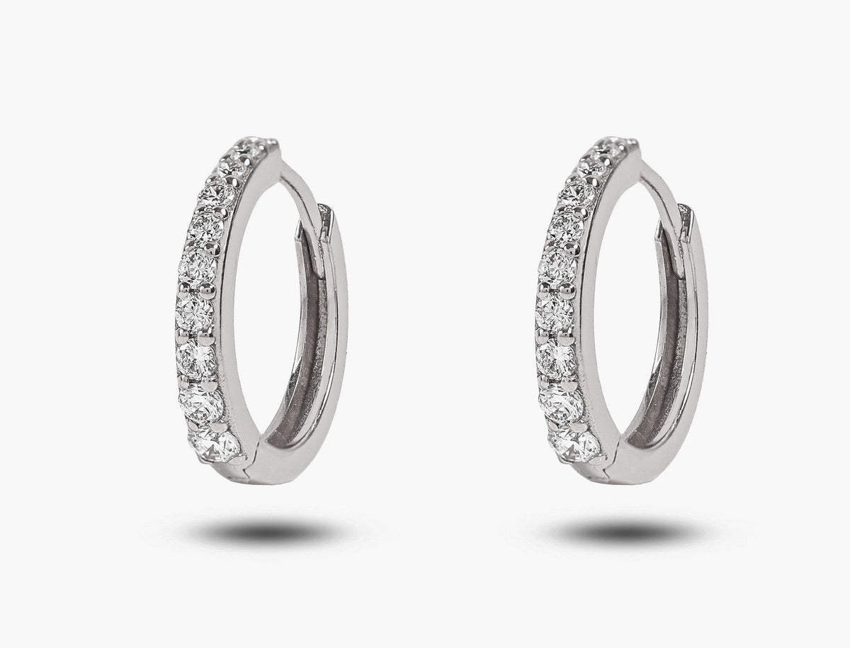 Large Diamond Hoop Earrings