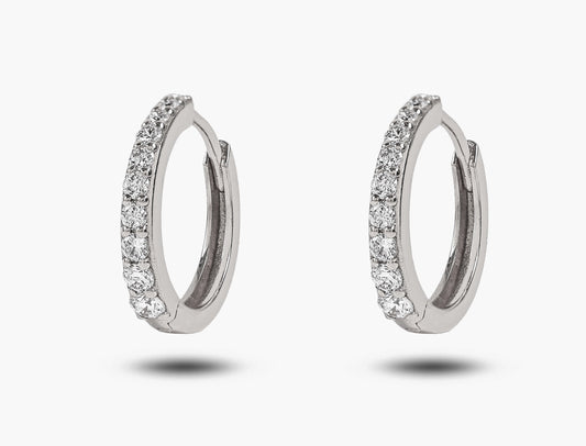 Large Diamond Hoop Earrings