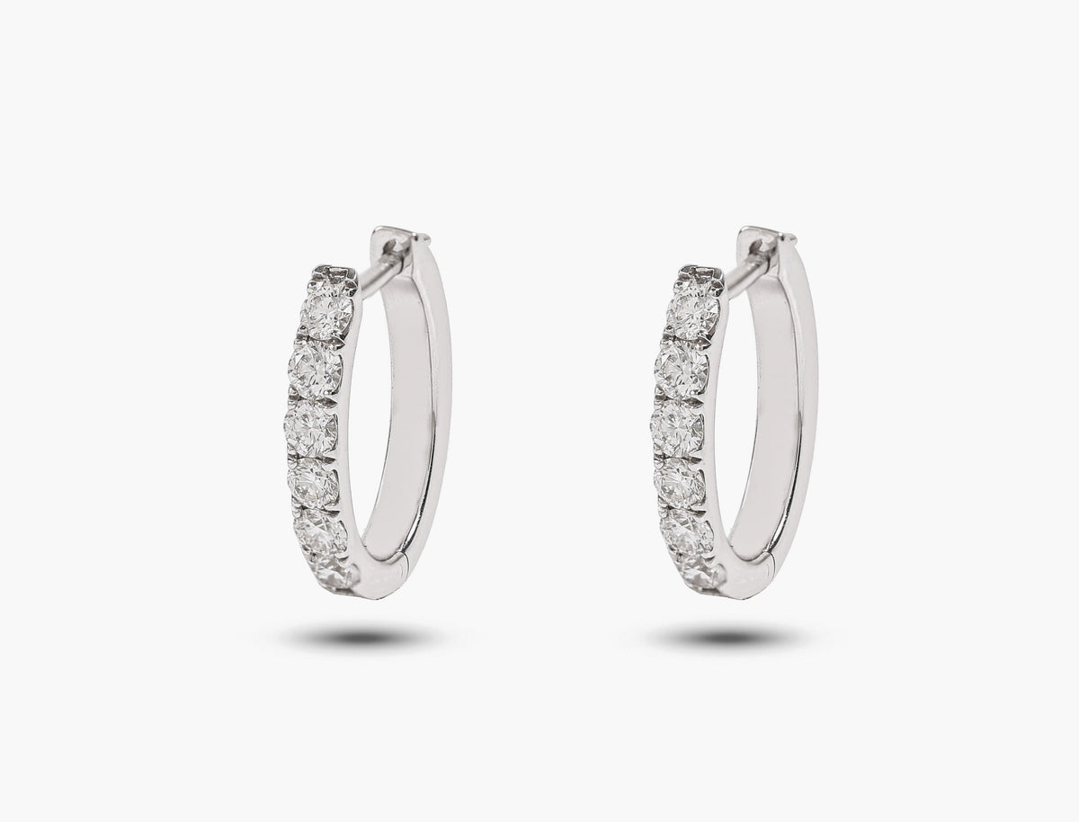 Pavé Diamond Hoop Earrings