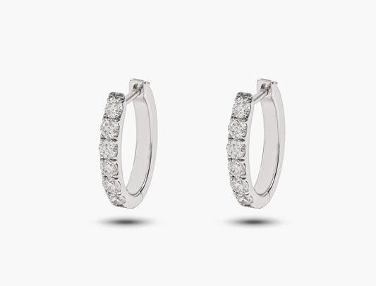 Pavé Diamond Hoop Earrings