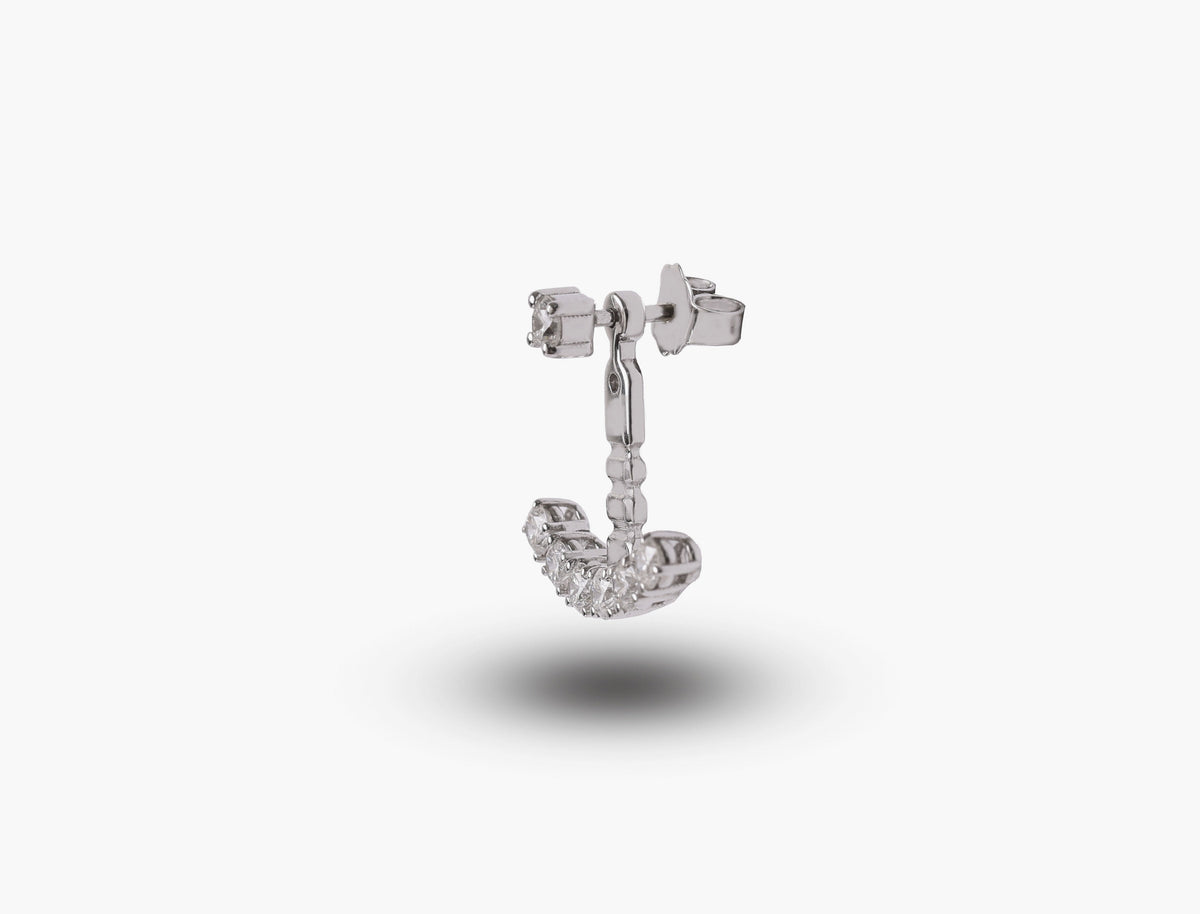Anchor Diamond Drop Earrings