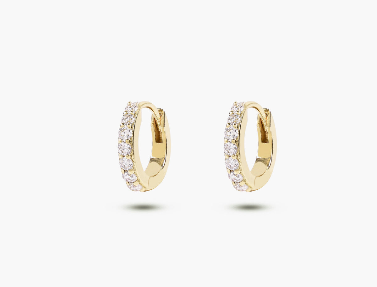 Mini Diamond Hoop Earrings