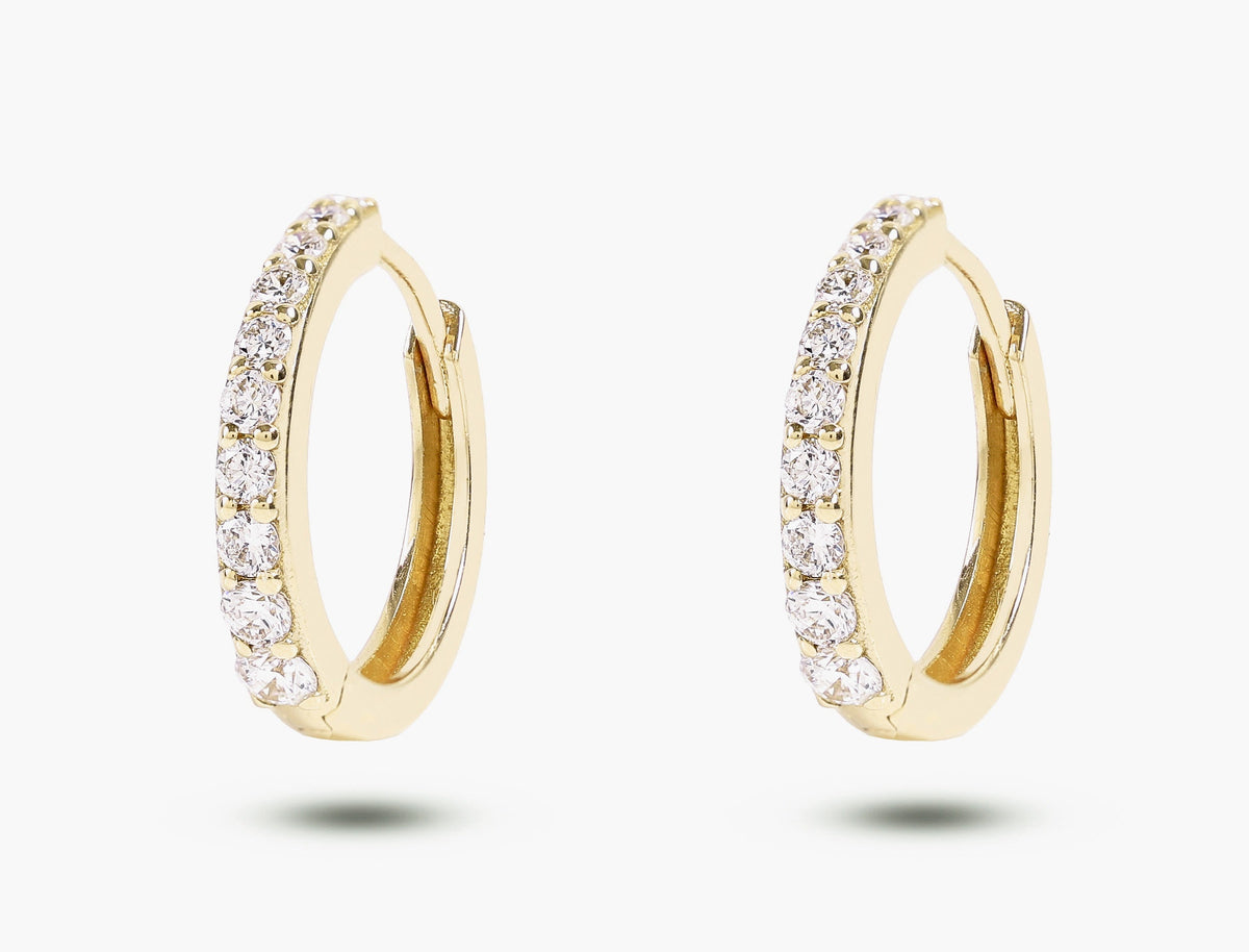 Large Diamond Hoop Earrings