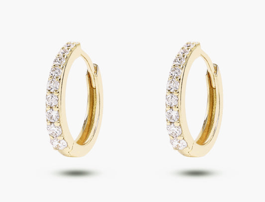 Large Diamond Hoop Earrings