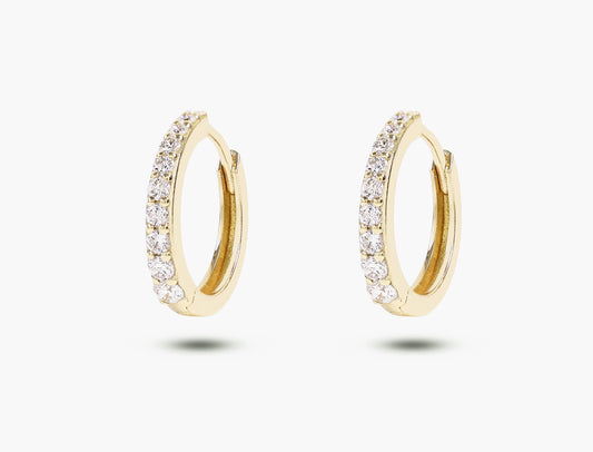 Medium Diamond Hoop Earrings