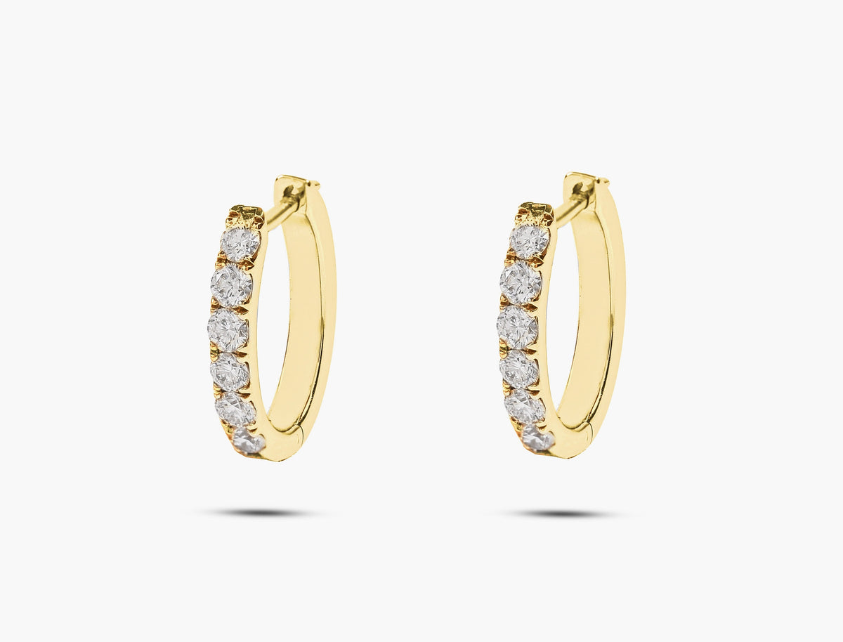 Pavé Diamond Hoop Earrings