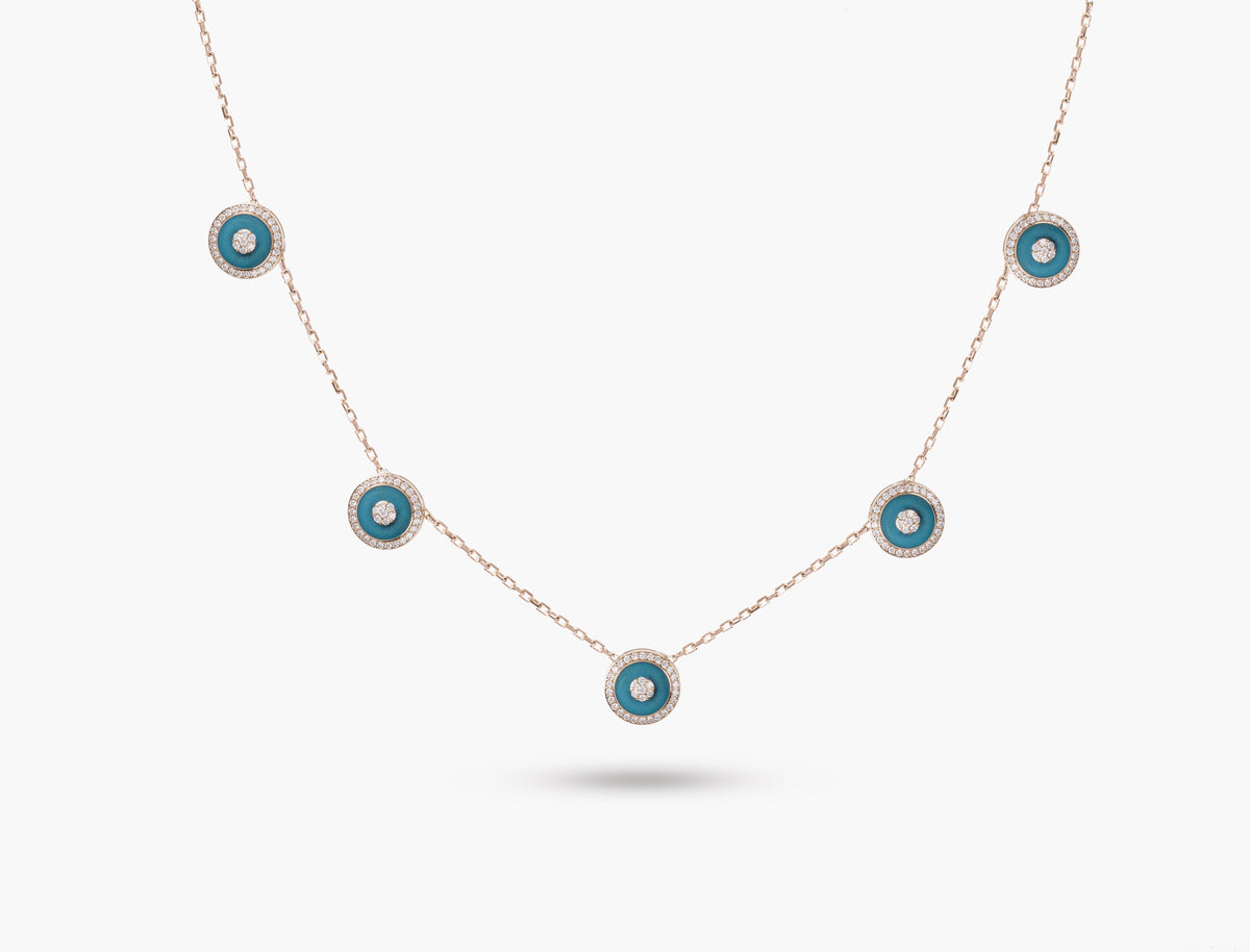 Al Ain Multi Eye Diamond Necklace