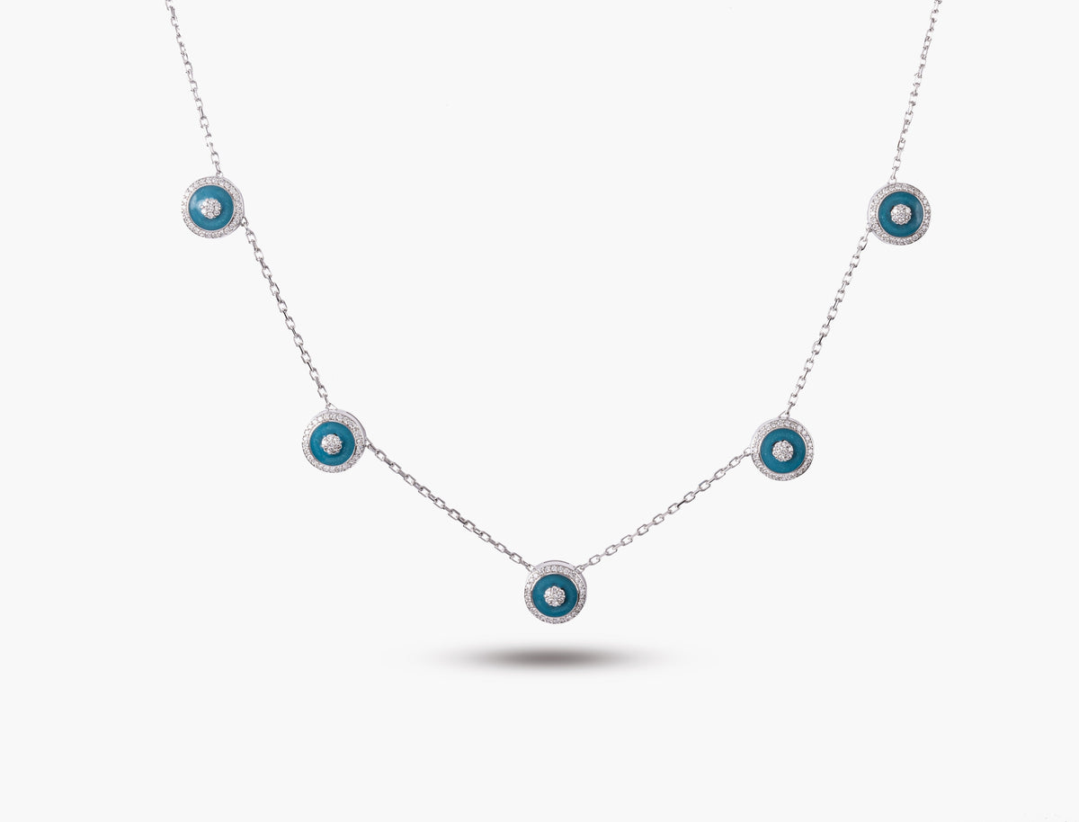 Al Ain Multi Eye Diamond Necklace