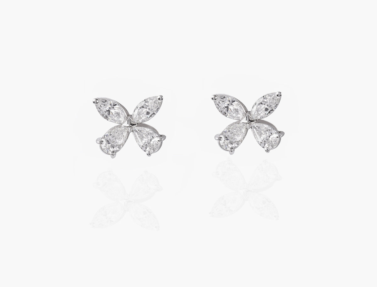 Papillon Pear & Marquise Diamond Earrings