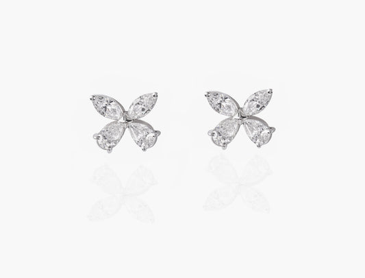 Papillon Pear & Marquise Diamond Earrings