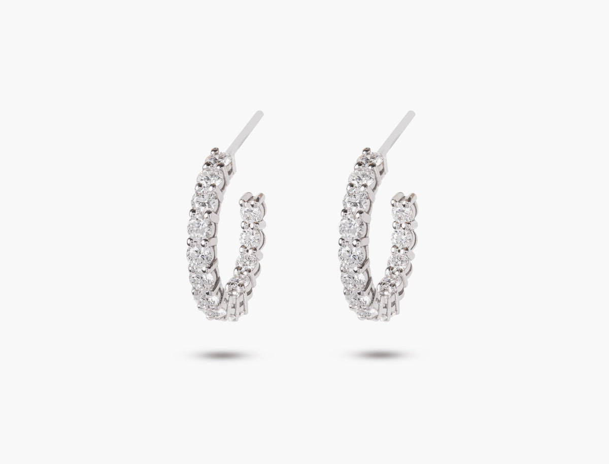 Prestige Diamond Hoop Earrings