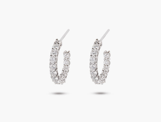 Prestige Diamond Hoop Earrings