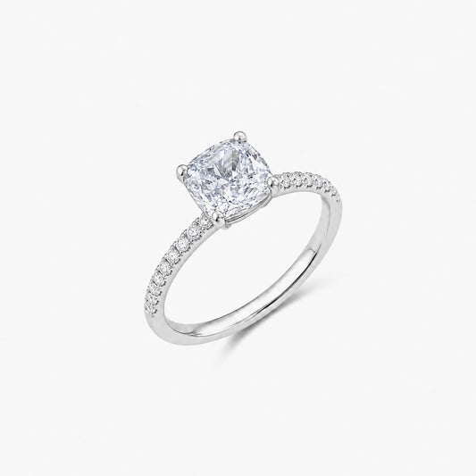Forever Cushion Pavé Diamond Ring